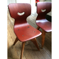 Vintage 50's schoolstoeltjes